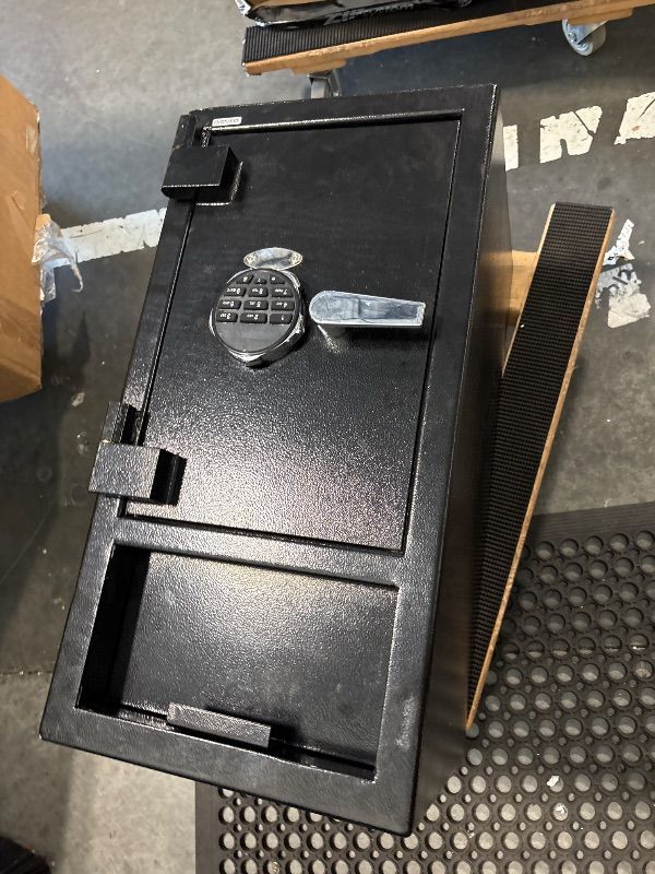 Photo 1 of **LOCKED**Fireproof Depository Safe with Drop Slot, Electronic Anti-Theft Drop Safe Box for Office Home Retail Store
