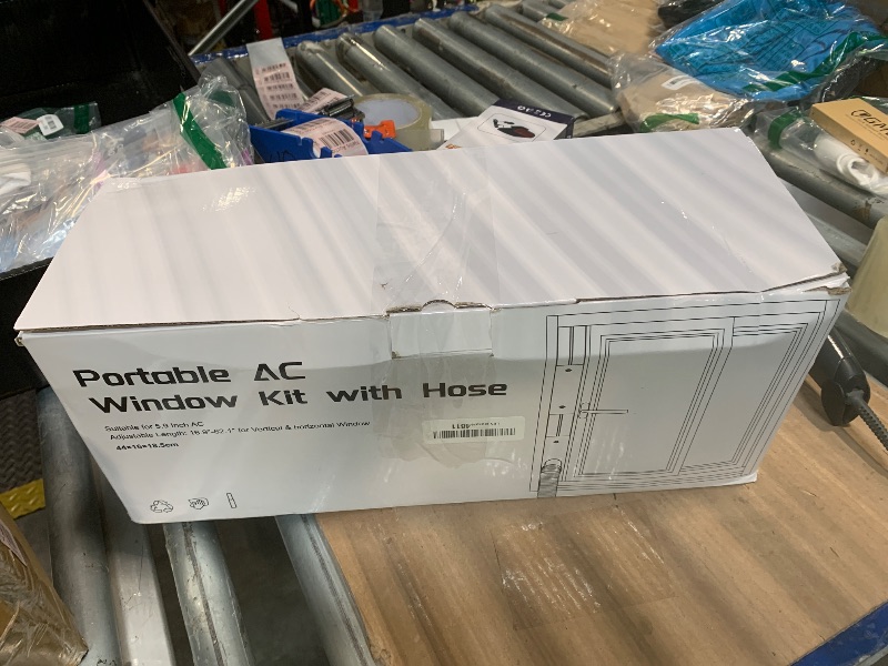 Photo 1 of Kerykwan Portable Air Conditioner Window Vent Kit with 5.9” Exhaust Hose Adjustable Portable AC Window Kit for Ducting Universal Portable AC Seal Panel for Horizontal&Vertical Window