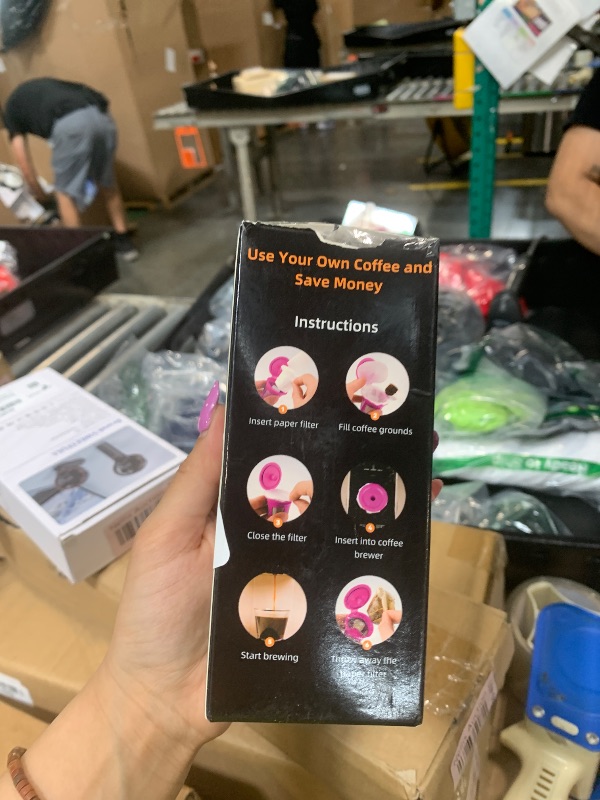 Photo 1 of 100 Count Fanativita K Cup Filters Disposable with Genius Lid Design, Fit All Reusable K Cups for Keurig (White)