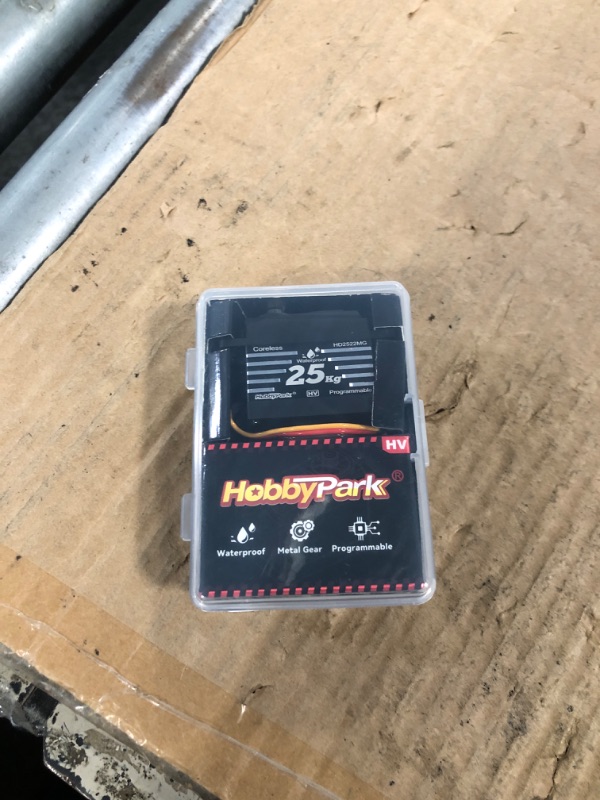 Photo 1 of HobbyPark Waterproof 25KG RC Servo High Torque Coreless Motor Metal Gear Standard Digital Servo for 1/8 1/10 RC Cars Trucks Buggy Arduino Servo Robotic Control Angle 180 with Metal Servo Horn Arm