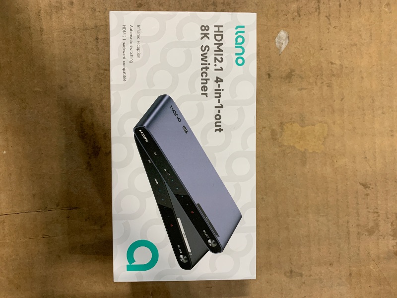 Photo 1 of llano HDMI 2.1 Switch 4K@120Hz HDMI Switcher with Audio Extractor(Optical & 3.5mm Out, SPDIF 7.1Ch, High Speed 48Gbps), 4 in 1 Out HDMI Audio Converter Compatible with PS4/PS5 Xbox Roku (Gray)