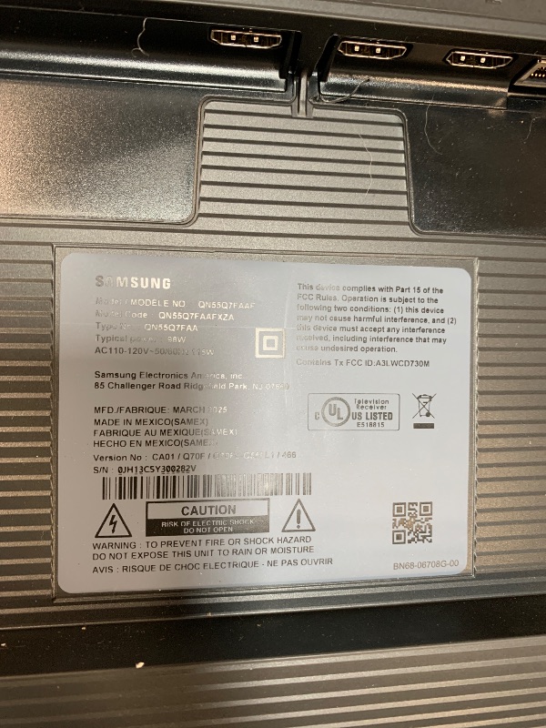 Photo 1 of ** Only parts** SAMSUNG 55-Inch Class QLED Q7F Series Samsung Vision AI Smart TV (2025 Model