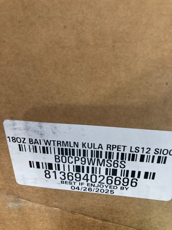 Photo 1 of **  EXpired No return**  Bai Antioxidant Infused Water Beverage, Kula Watermelon, with Vitamin C and No Artificial Sweeteners, 18 Fluid Ounce Bottle, 12 Pack