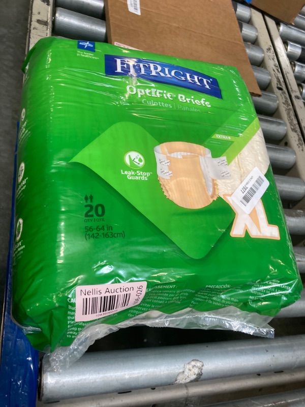 Photo 1 of FitRight Extra+ Adult Diapers, Disposable Incontinence Briefs, Leak-Proof Diaper, Absorbent Briefs For Men and Women, Maximum Protection, X-Large, 56 – 64 in, 20 briefs per bag