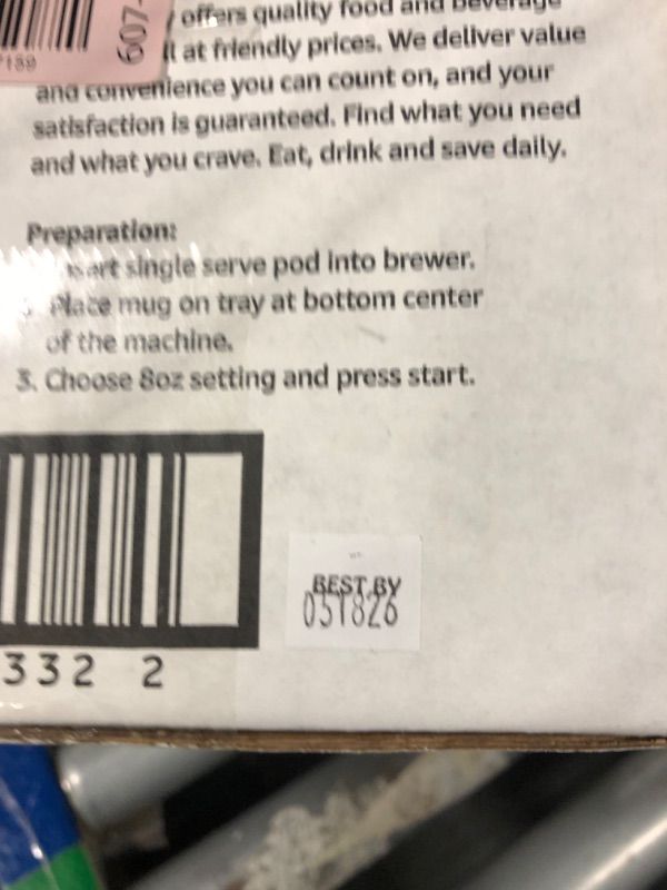 Photo 1 of  Amazon Brand - Happy Belly Espresso Roast Compostable Coffee Pods (Dark Roast), Compatible with K-Cup Brewer, 96 Count