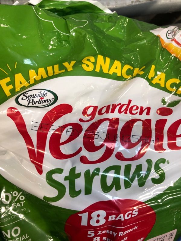 Photo 1 of  EXPIRED NO RETURN Sensible Portions Garden Veggie Snacks - Veggie Straws Variety Pack, 18ct Polybag (Pack of 1)