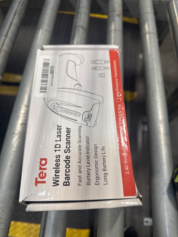 Photo 1 of Tera Barcode Scanner 1D Wireless with Battery Level Indicator Versatile 2-in-1 (2.4Ghz Wireless+USB 2.0 Wired) 328 Feet Transmission Distance Rechargeable Barcode Reader USB Handheld Bar Code Scanner