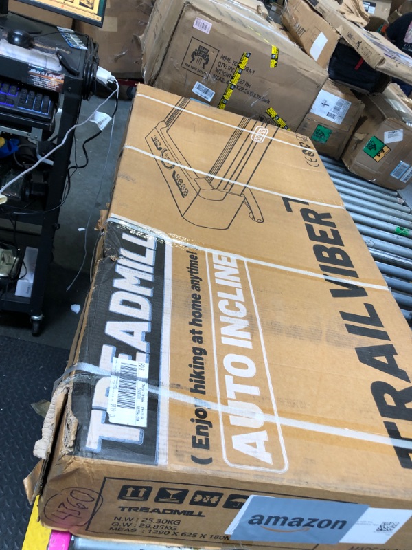 Photo 1 of **FACTORY SEALED**TRAILVIBER Walking Pad Treadmill with 12% 9-Level Auto Incline, 450 lbs Capacity and RGB LED Screen Under Desk Treadmill with Auto Incline and Hiking Mode, Compact Treadmills for Home Small/Office