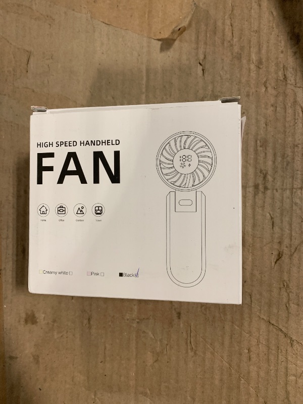 Photo 1 of ?5200mAh?Portable Handheld Turbo Fans for Travel, High-Speed Motor, Rechargeable Hand Held Fan, 5 Speed,180°Foldable, Small Personal Fan,4-IN-1 Hand/Desk/Waist/Neck Fans,Summer Beach Travel Essentials
