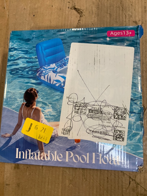 Photo 1 of [2025 New Upgraded] Inflatable Pool Float Adult, Pool Lounger Float Raft Floating Chair Water Floaties with Headrest & Cup Holder, Adult Heavy Duty Pool Floaties for Swimming Pool, Lake, Beach Party