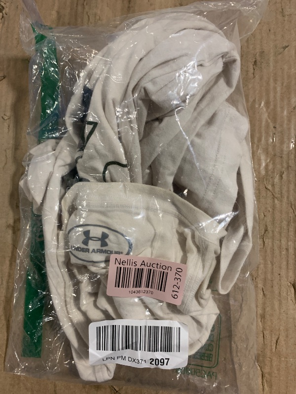 Photo 1 of  *** USED *** Under Armour Men's Boxed Sports Updated Short Sleeve T Shirt, (100) White / / Pitch Gray, Large