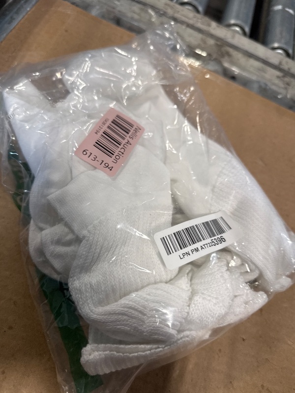 Photo 1 of +MD 6 Pairs Non-Binding Men's Moisture Wicking Diabetic Crew Dress Socks 9-11 White