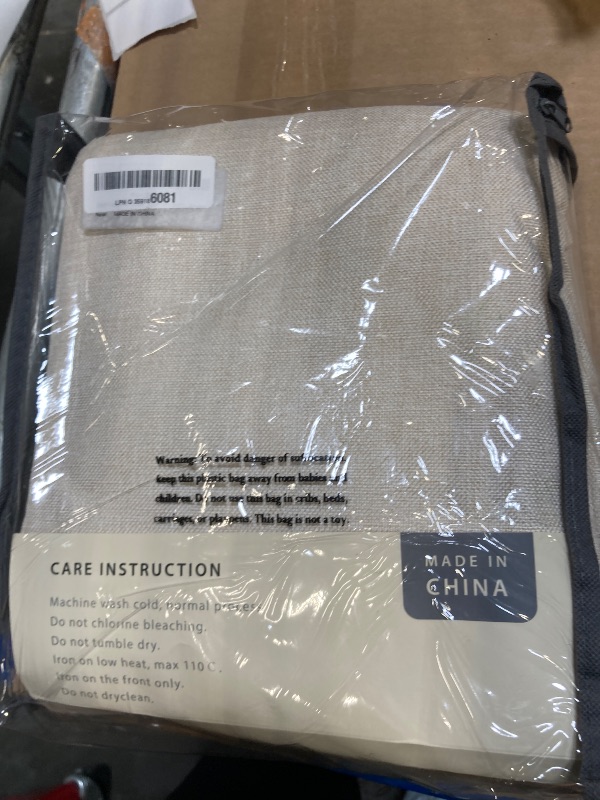 Photo 1 of 100% Blackout Shield Linen Blackout Curtains for Bedroom 84 Inches Long, Back Tab/Rod Pocket Living Room Drapes, Thermal Insulated Blackout Curtains 2 Panels Set, 50" W x 84" L, Cream