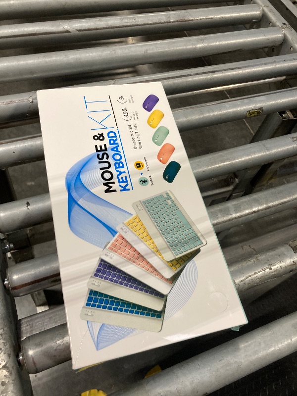 Photo 1 of Rechargeable Bluetooth Keyboard and Mouse Combo, Universal Ultra-Slim Wireless Keyboard Mouse Set for Android Windows iPad iPhone Samsung Tablet Portable Compact Keyboard Set (Black)