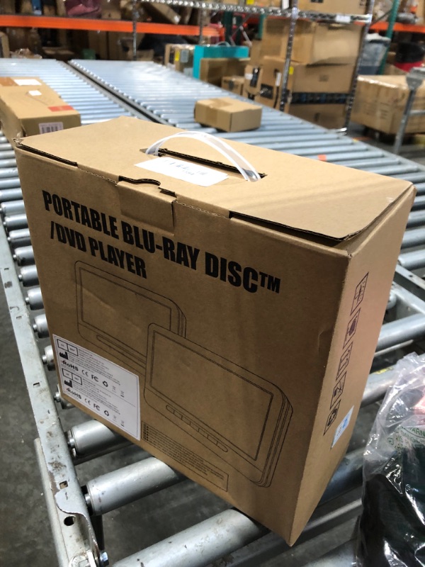 Photo 1 of 10.1'' Portable Blu Ray Players for Car with Rechargeable Battery, Dual Screen Blu Ray DVD Players Support 1080P Video, Dolby Audio, HDMI Out, Sync Screen, Last Memory, USB/SD, Play A Same Movie