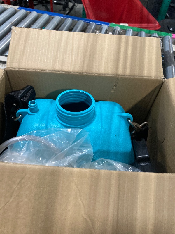Photo 1 of [Missing Top] 2 Gallon Battery Powered Garden Sprayer, Electric Backpack Sprayer, Garden Yard Lawn Sprayer with 5 Mist Nozzles & Retractable Wand & Adjustable Strap for Lawn, Weed, Yard