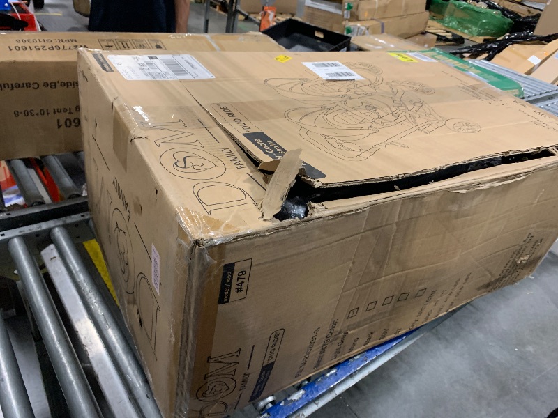 Photo 1 of Dream On Me Track Tandem Double Umbrella Stroller in Light Grey, Lightweight Double Stroller for Infant and Toddler, Multi-Position Reversible & Reclining Seats, Large Storage Basket and Canopy