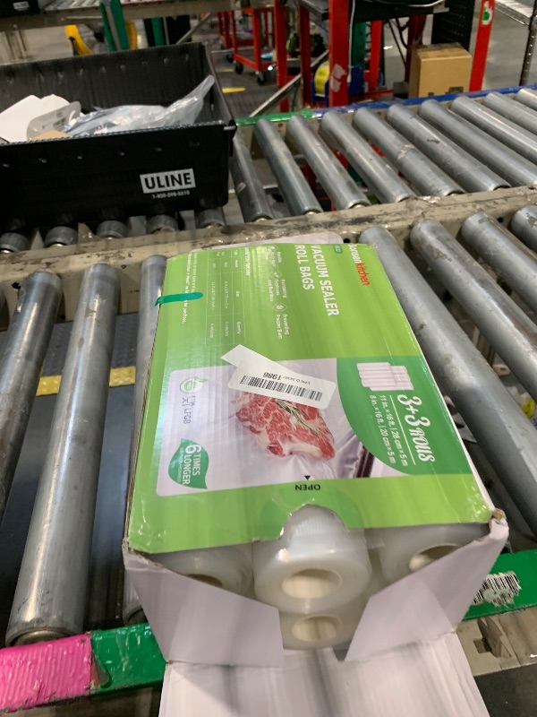 Photo 1 of [2025 Upgraded] Bonsenkitchen 3 Rolls 11" x 16' + 3 Rolls 8" x 16' Vacuum Sealer Bags for Food with a Color Box, Easy to Store, Commercial Grade, BPA Free, Great for Food Storage or Sous Vide, VB22