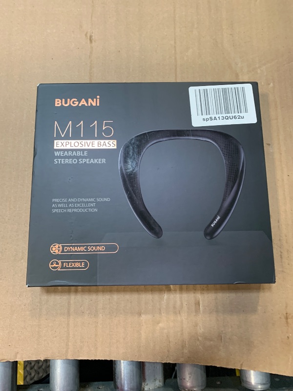 Photo 1 of ** WITHOUT CHARGER ** Neckband Speaker, BUGANI Wireless Neck Bluetooth Speaker True 3D Stereo Sound, Lightweight Personal Body Sport Speakers with 24H Playtime