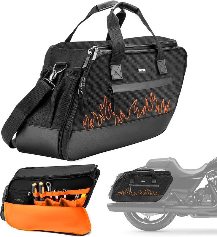 Photo 1 of 
Mofun Motorcycle Saddlebag Liner Bag Hard Saddlebag Organizer With Bright Orange Liner Compatible with Harley Touring Street Road Electra Glide Road King...