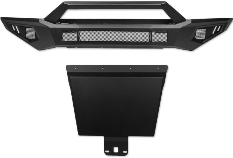 Photo 1 of **front bumper only**Matte Black Full Width Steel Front Bumper With Hoop Bar & Skid Plate Compatible With 15-17 Ford F150