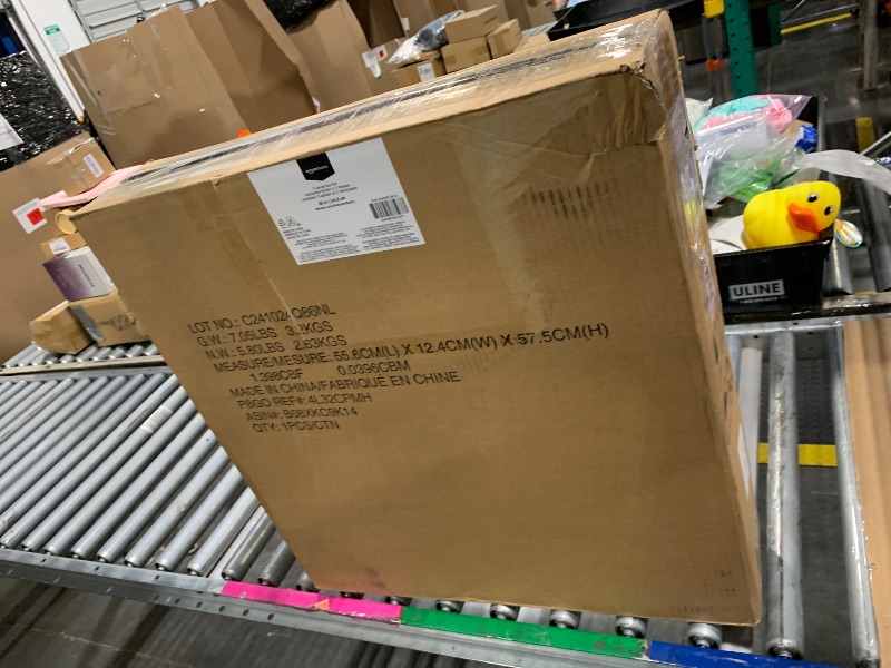 Photo 1 of Amazon Basics 3 Speed Box Fan, Indoor Electric Fan for Home Cooling, 5 Blades, Lightweight Design, 67 Watts, 20-Inch, Black, 6.8"D x 20.86"W x 21.33"H