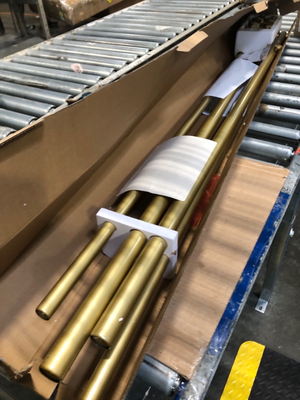 Photo 1 of 1 Inch Gold Double Curtain Rods 72 to 144 Inches (6 to 12 ft), USFOOK Drapery Rods for Windows, Telescoping Dual Curtain Rod with Luxury Translucent Finials