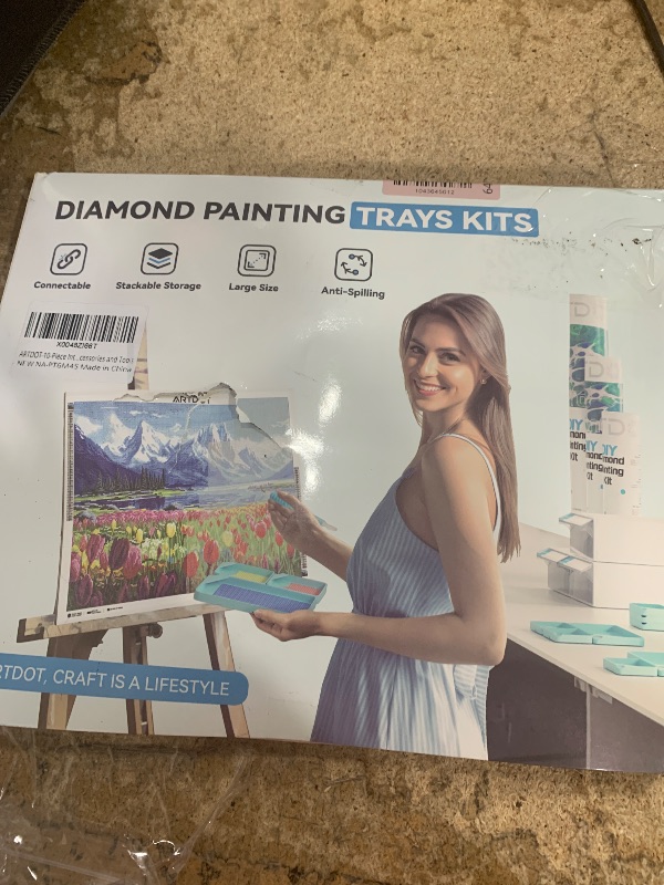 Photo 1 of ***6 LRG TRAYS ONLY*** ARTDOT 10-Piece Interlocking Diamond Art Trays Kits for Adults, Stackable Diamond Painting Accessories and Tools