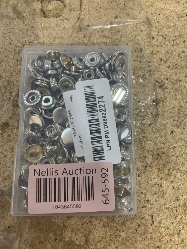 Photo 1 of 160 pcs snap Buttons,snap Fasteners kit 15mm Stainless Steel Snaps Marine Grade Boat Canvas Snaps,3/8" Socket Metal Snaps for Clothing Leather Boat Cover Fabric (Regular)