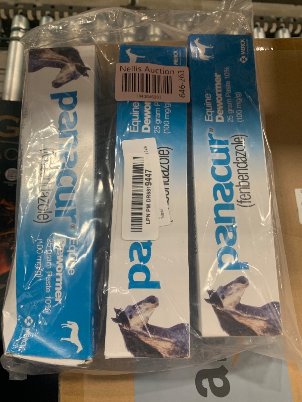 Photo 1 of (3 Pack) PANACUR Dewormer Horse Paste 10%, 100mg Each