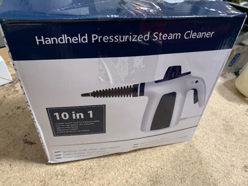 Photo 1 of ***BASE ONLY NO ACCESSORIES*** Steam Cleaner, Pressurized Handheld Steam Cleaner for Home with Safety Lock & 9 PCS Accessories, 350ML Large Water Tank Multi-Surface Steamer for Cleaning Car, Tile, Grease, Grout and Upholstery