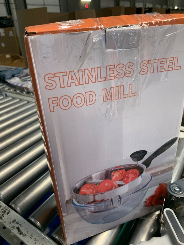 Photo 1 of (MISSING BASE) Stainless Steel Ergonomic Food Mill with 3 Grinding Discs, Compralo Rotary Food Mill for Tomato Apple Sauce, Puree, Mashed Potatoes, Jams, Dishwasher Safe