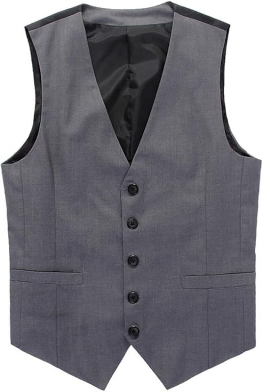 Photo 1 of  Suit Vest GREY  Tweed Business Vest- KIDS SIZE 7
