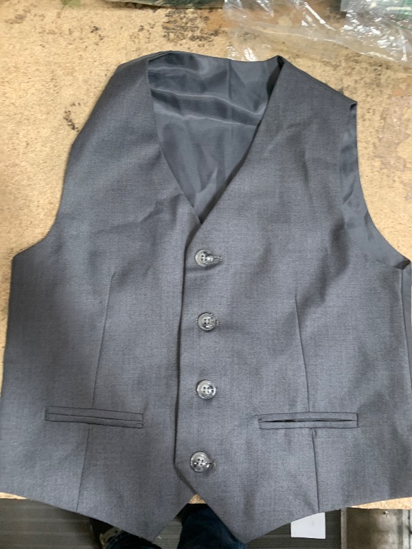 Photo 1 of  Suit Vest GREY  Tweed Business Vest- KIDS SIZE 7
