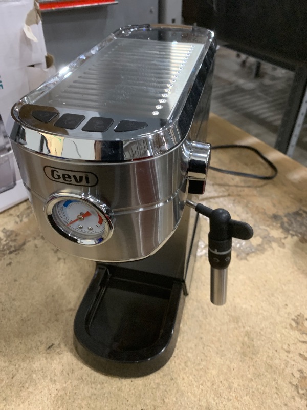 Photo 1 of ***SEE NOTES***   Gevi Espresso Expresso Machine 20 Bar with Auto Milk Frother, Professional Espresso Maker with Steam Wand, Compact Stainless Steel Cappuccino & Latte Machine, Gift for Coffee Lover, Home Baristas