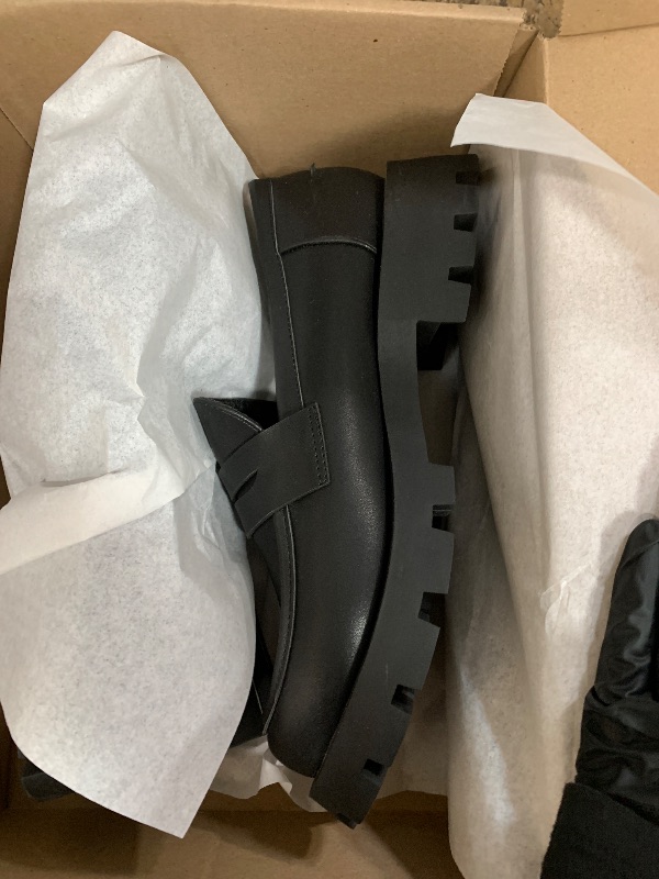 Photo 1 of DREAM PAIRS Women's Chunky Loafers Platform Comfortable Slip-On Dressy Business Casual Fashion Outfit Loafer Shoes,Size 9,Black,SDLS2411W