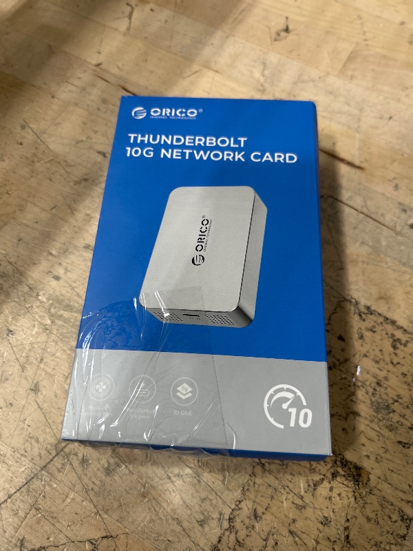 Photo 1 of ORICO 10GbE Network Adapter Compatible with Thunderbolt 3/4, RJ45 10G Ethernet, Supports 10Gbps, 5Gbps, 2.5Gbps, Aluminum Body with Fan, Includes USB4 Cable, for Mac/Windows