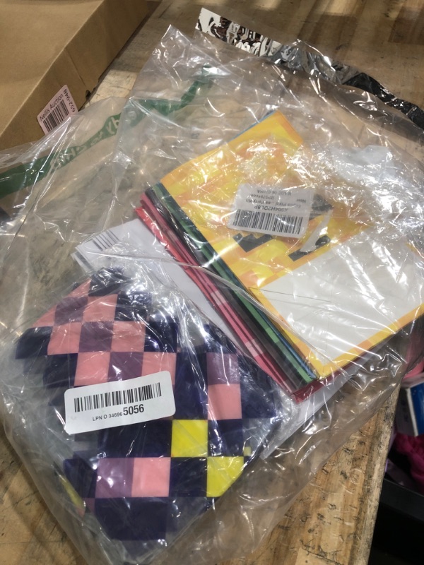 Photo 1 of 60pcs Pixel Party Favor Inflatable Sword Colorful Video Game Paper Gift Bags Slap Bracelets Key Chains Stickers Mining Birthday Party Supplies for Activities Party Kit