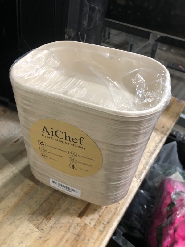 Photo 1 of AICHEF 100 Pack 36 oz Large Paper Bowls for Nacho Salad, Burrito, Baked Potato, Microwavable Heavy Duty Compostable Food Catering Bowls for Baked Potato Bar Taco Bar Party