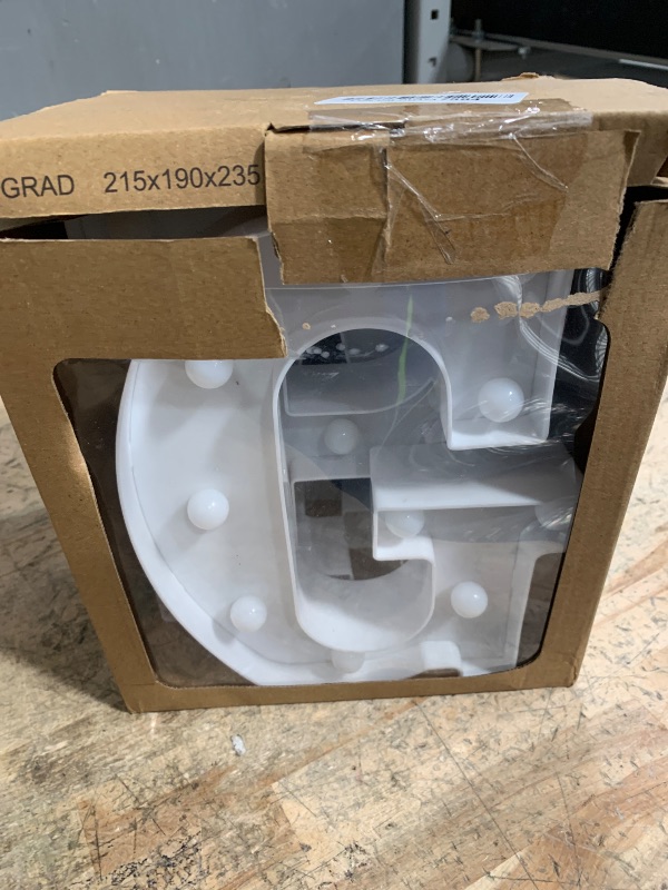 Photo 1 of 2025 Graduation Decorations, 4 LED Light Up Letters GRAD Sign for Class of 2025, Battery Operated Marquee Letter Lights GRAD Sign for High School Senior College Graduation Party Favor Supplies-White