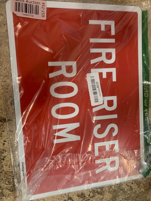 Photo 1 of "Fire Riser Room" Sign By SmartSign | 10" x 14" Aluminum