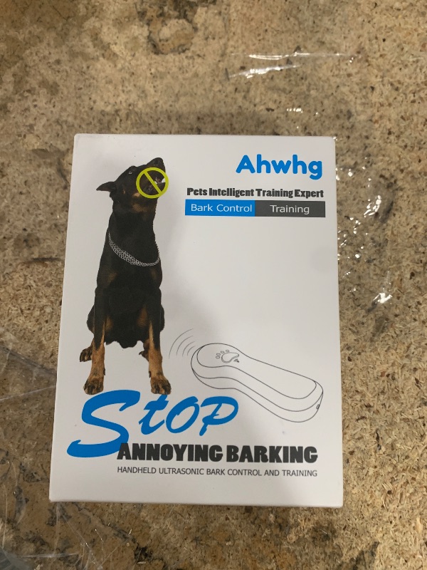 Photo 1 of Ahwhg New Anti Barking Device,Dog Barking Control Devices,Rechargeable Ultrasonic Dog Bark Deterrent up to 16.4 Ft Effective Control Range Safe for Human & Dogs Portable Indoor & Outdoor(Blue)