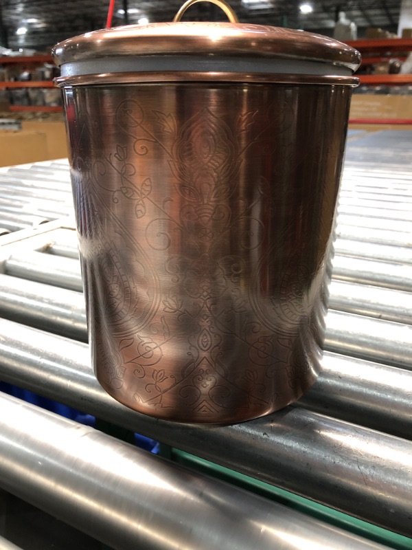 Photo 1 of ***(STOCK PHOTO FOR REFERENCE ONLY/ SEE PIC FOR ITEM DETAILS)***
BIRDROCK HOME 4pc Food Storage Canister Set | Hammered Antique Copper with Airtight Lids | Rustic Metal Containers for Flour, Sugar, Baking Ingredients | Farmhouse Kitchen Countertop Organiz