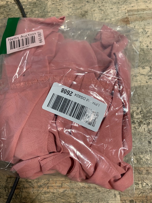 Photo 1 of Dokotoo Womens Blouses and Tops Short Sleeve Tops V Neck Solid Color Ladies Work Wrap Draped Front Business Casual Fashion Chiffon Shirts and Tops Fashion 2025 Spring Clothes,PINK Large (Stock photo for reference) 