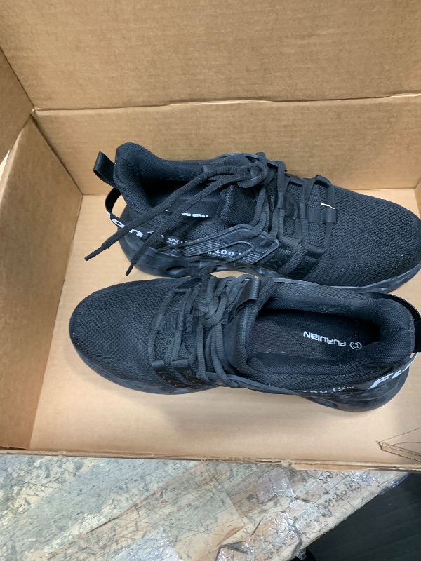 Photo 1 of Steel Toe Shoes for Men Work Safety Shoes for Men Comfortable Puncture Proof Sneakers Steel Toe Tennis Sneakers Construction Indestructible Work Utility Footwear Black 9.5