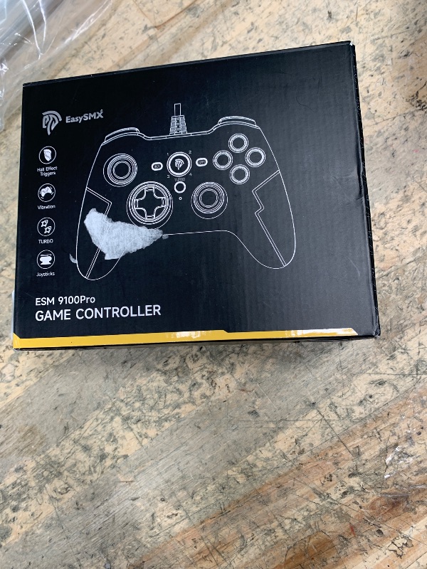 Photo 1 of EasySMX Wired Gaming Controller,PC Game Controller Joystick with Dual-Vibration Turbo and Trigger Buttons for Windows PC/ PS3/ Android TV Box/Tesla(Black)