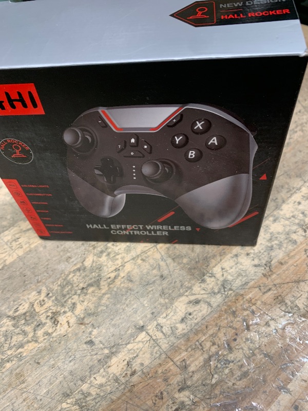 Photo 1 of Bluetooth Controller for Switch/PC/iPhone/Android/Apple Arcade MFi Games/TV/Steam, Hall Effect Joysticks Wireless Game Controller Gamepad with/Phone Clip/Lock Speed/Macro/6-Axis Gyro/Dual Motors/Turbo