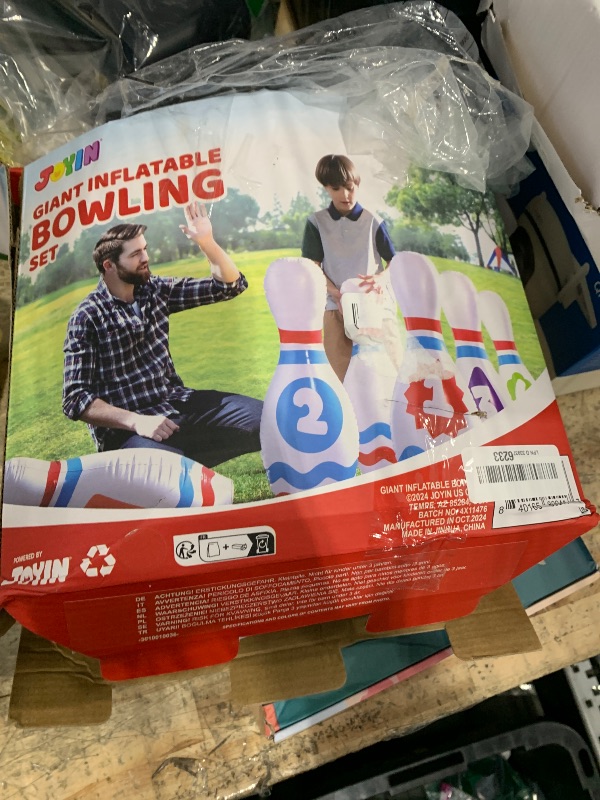 Photo 1 of JOYIN Giant Inflatable Bowling Set for Kids and Adults, Christmas Birthday Party Games, Kids Education Motor Skills Toys