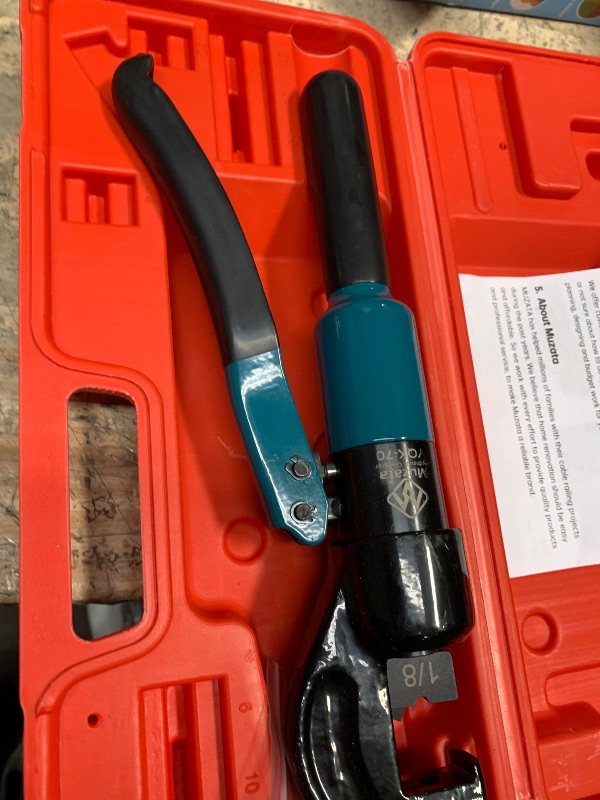 Photo 1 of *USED*Muzata Upgraded Custom Cable Railing Crimping Tool Hydraulic Crimper Hydraulic Crimping Tool for 1/8" Stainless Steel Cable Railing Kit Wire Rope Swaging Kit CT25