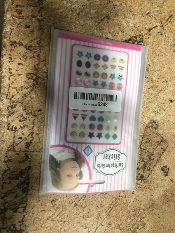 Photo 1 of 240PCS Sticker Earrings for Little Girls, 3D Gems Girls Self-Adhesive Glitter Craft Crystal Stickers, Stick on Earrings for Toddlers